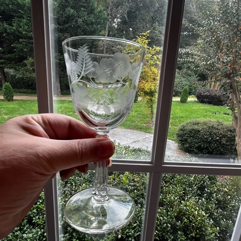 Libbey Glass Company Crystal Garland wine goblet, glasses set of 7